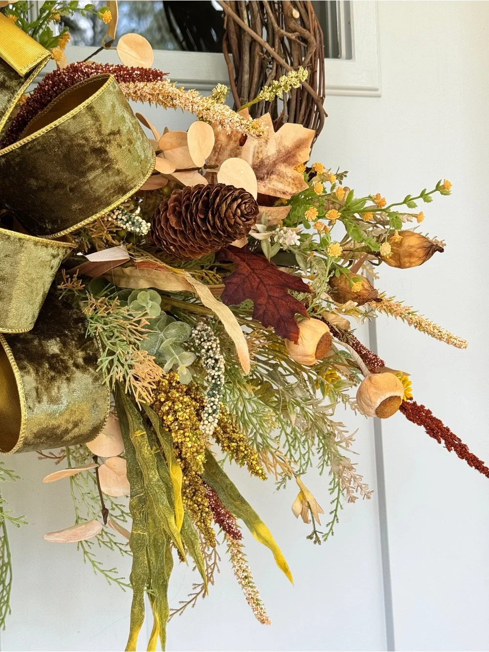 Large Southern Charm Fall Grapevine Wreath